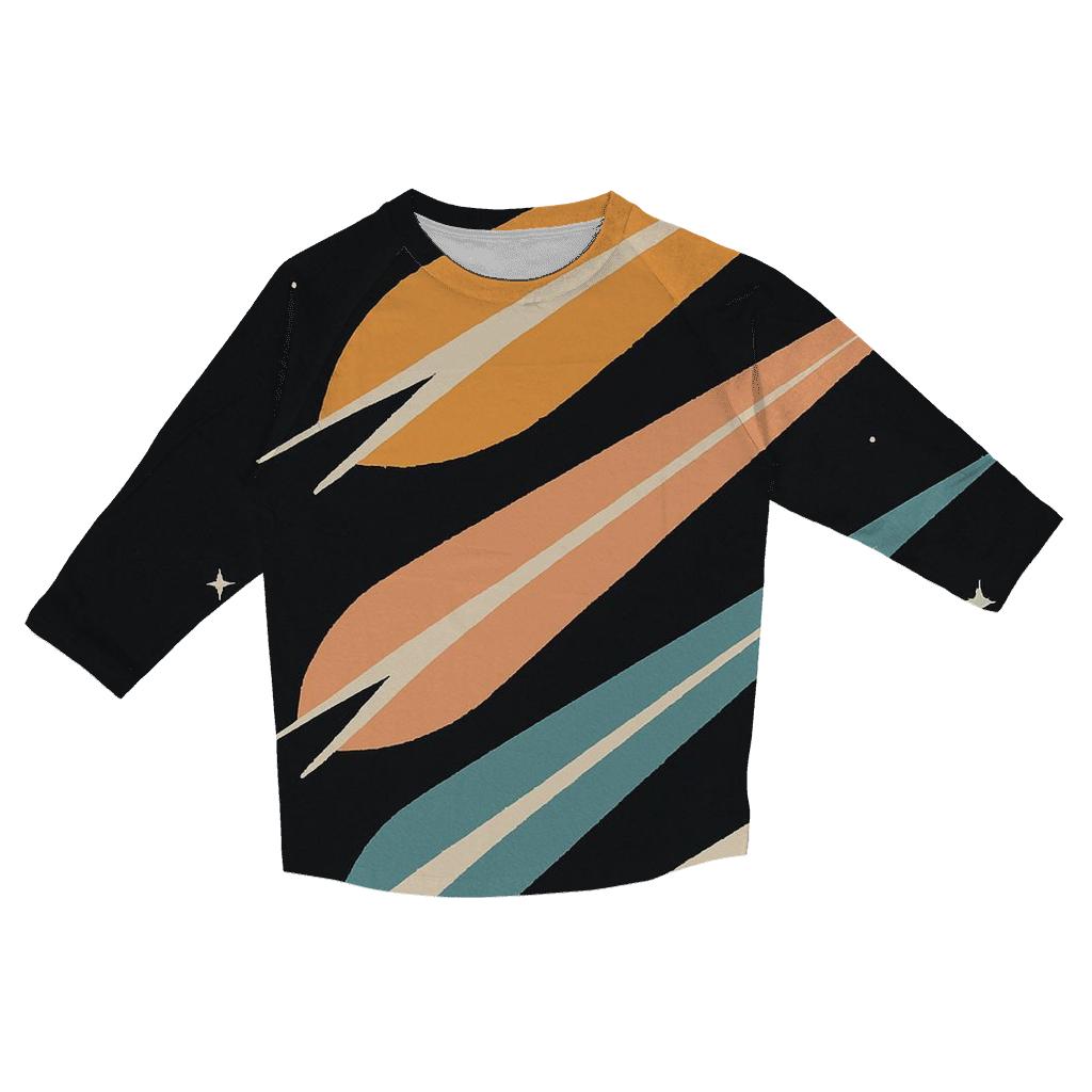 Comet Trail Fan Overprint custom 3/4 sleeve shirts