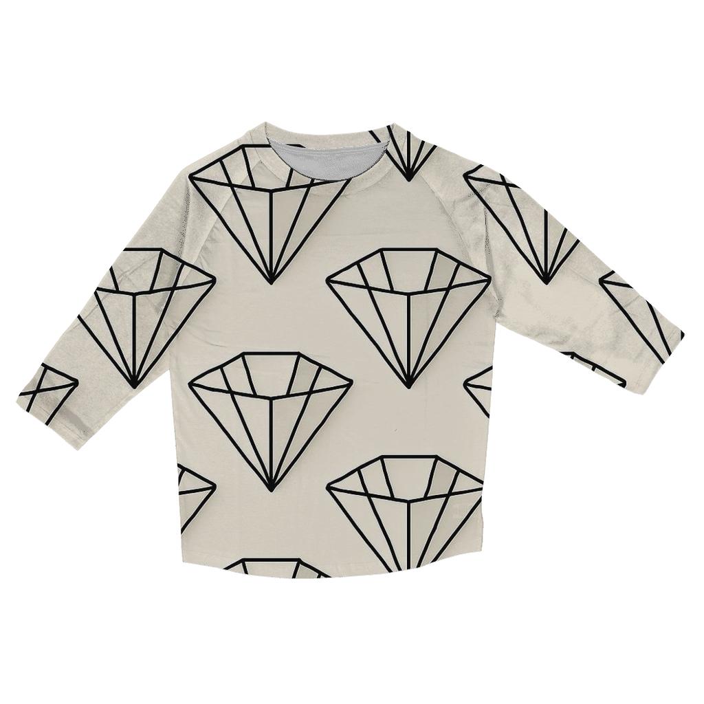 Filter Fold Geometry custom 3/4 sleeve shirts