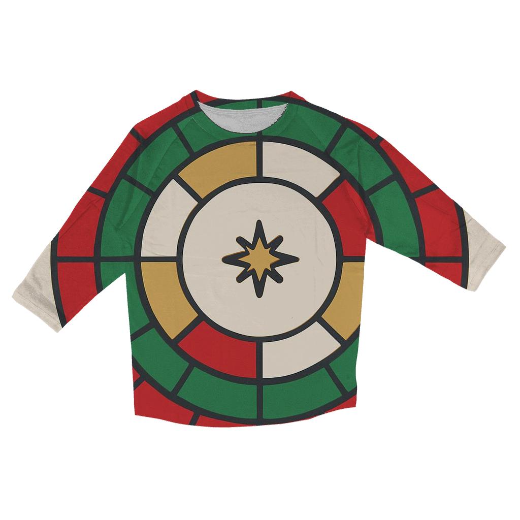 Ornament Mandala Rings trendy 3/4 sleeve tops