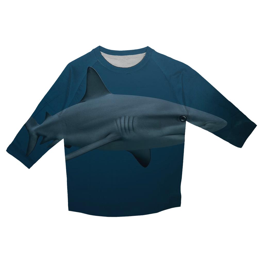 Reef Patrol Grey Reef Shark stylish quarter sleeve tops