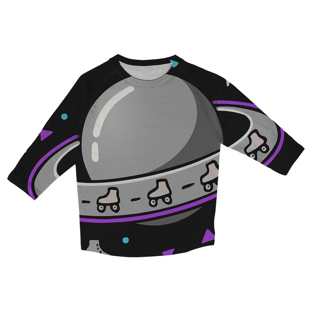 Chrome Planet Roller Rink fashion 3/4 sleeve shirts
