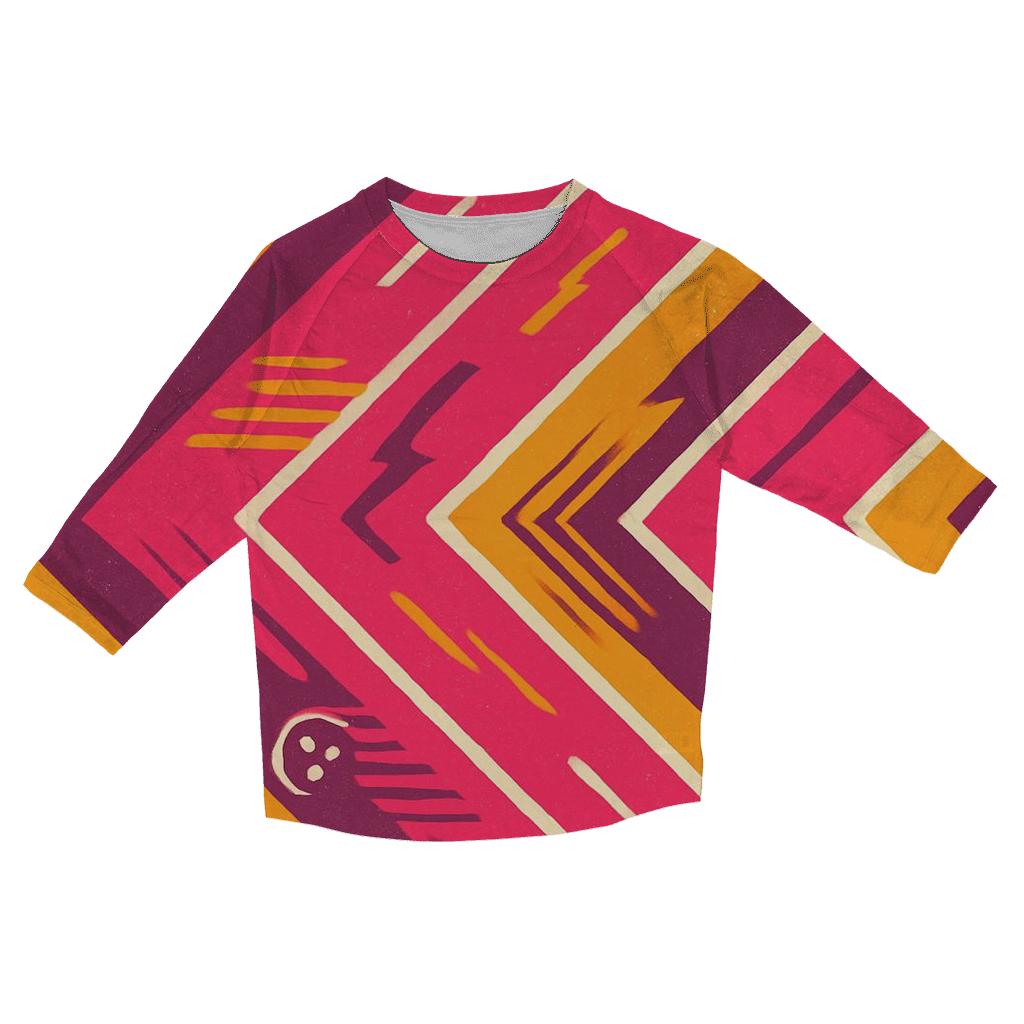 Sunset Roller Rink Chevron stylish quarter sleeve tops