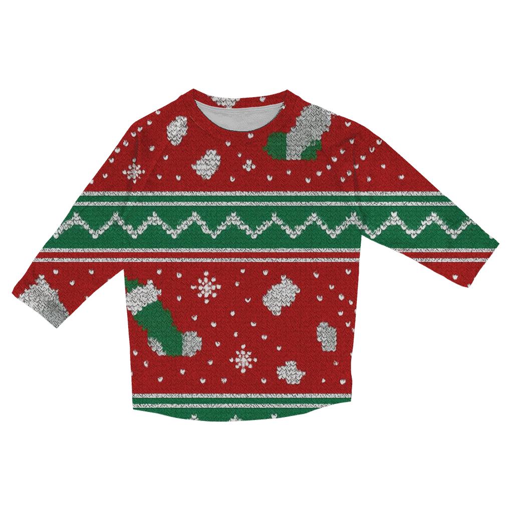 Stocking Meteor Shower Band Design stylish quarter sleeve tops