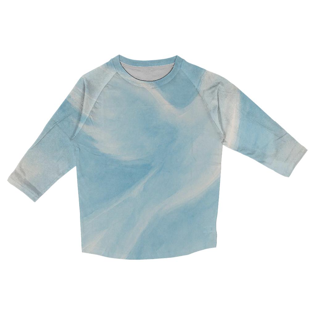 Dove Like Sky Motion designer 3/4 sleeve blouses