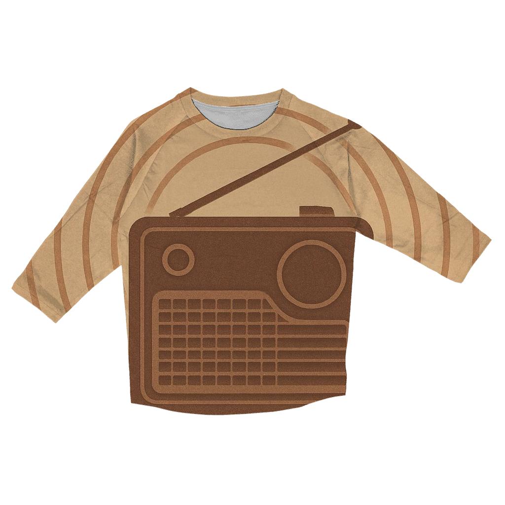 Sepia Radio Wave Relic cotton quarter sleeve shirts