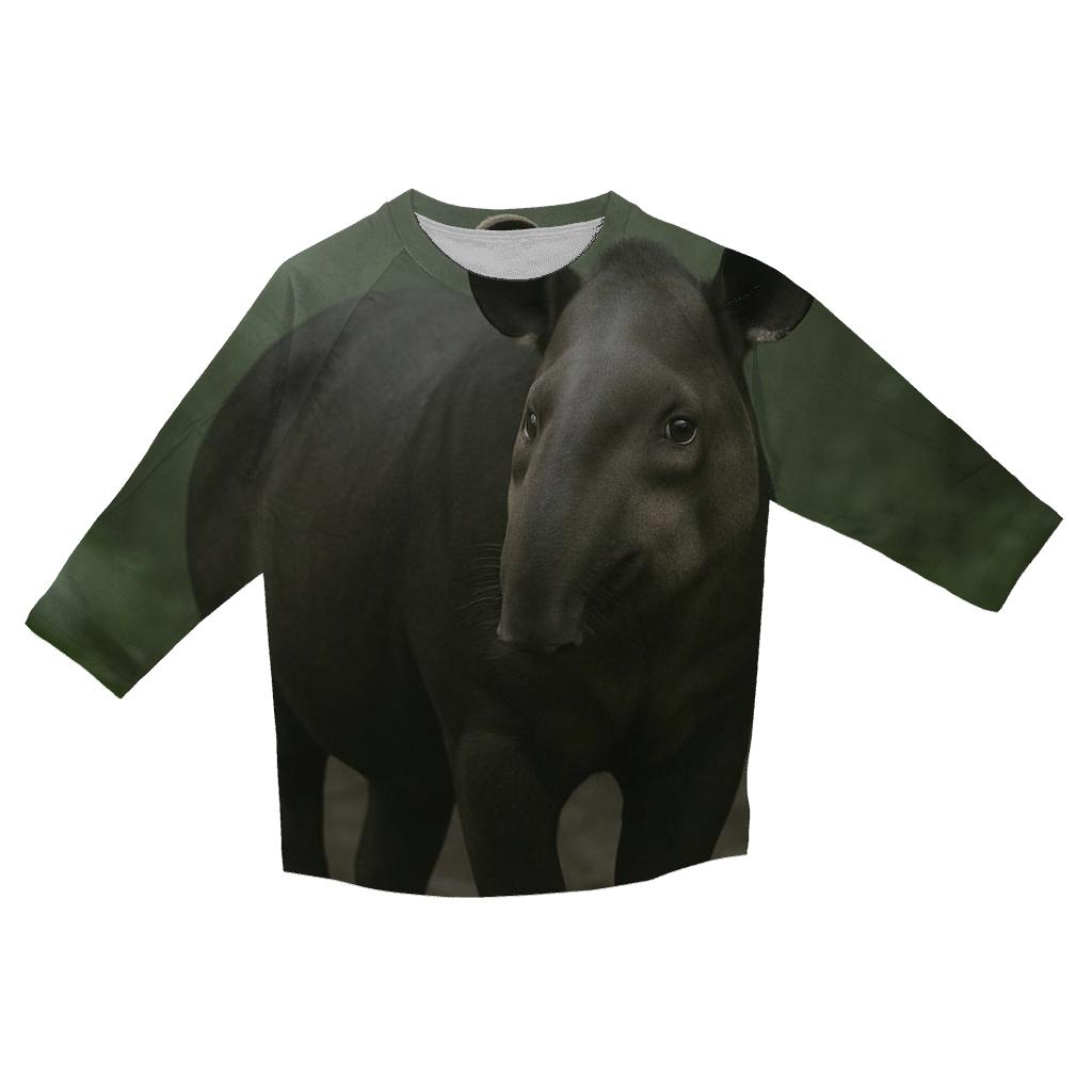 Rainforest Canopy Pause Baird Tapir cotton quarter sleeve shirts