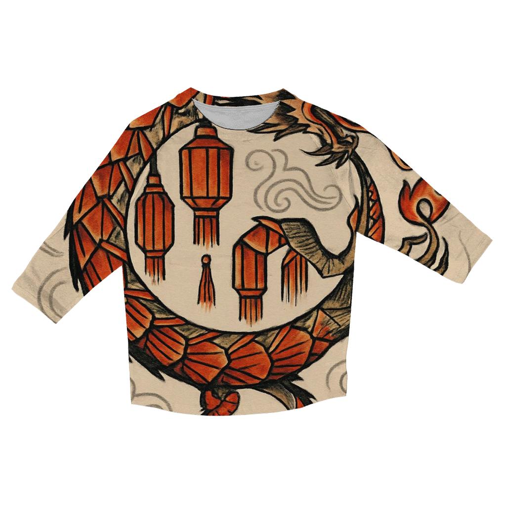 Ouroboros Lantern Festival Loop cotton quarter sleeve shirts
