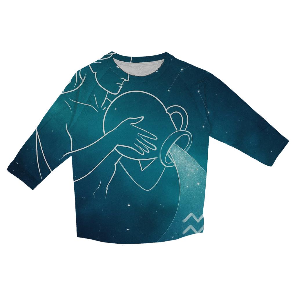 Aquarius Water Bearer Nebula Pour custom 3/4 sleeve shirts