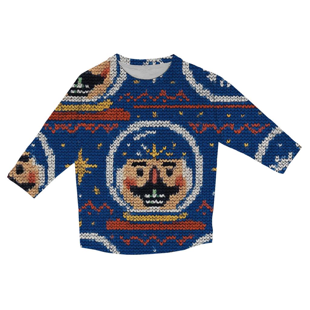 Nutcracker Space Helmet Parade Design printed three quarter sleeve shirts