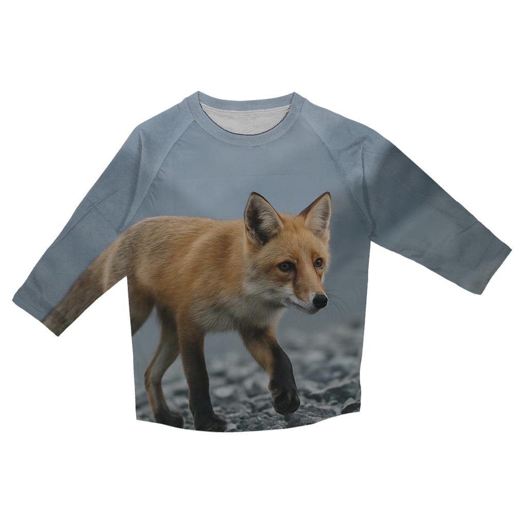 Alpine Scree Pursuit Red Fox printed three quarter sleeve shirts