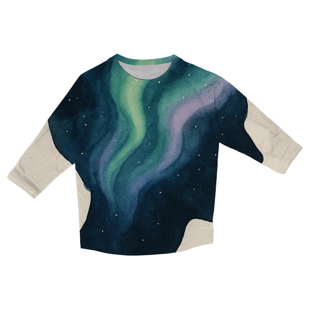 Aurora Ink Wash Portrait custom 3/4 sleeve shirts