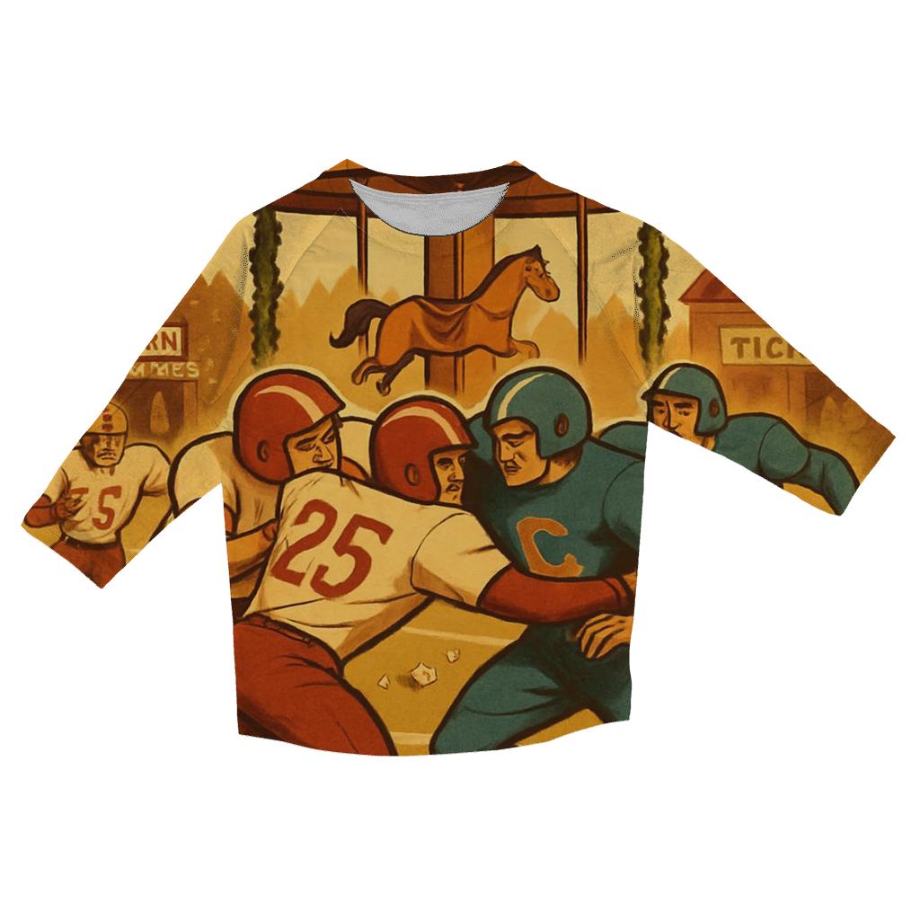 Vintage Fairground Rivalry Bowl personalized 3/4 sleeve tees