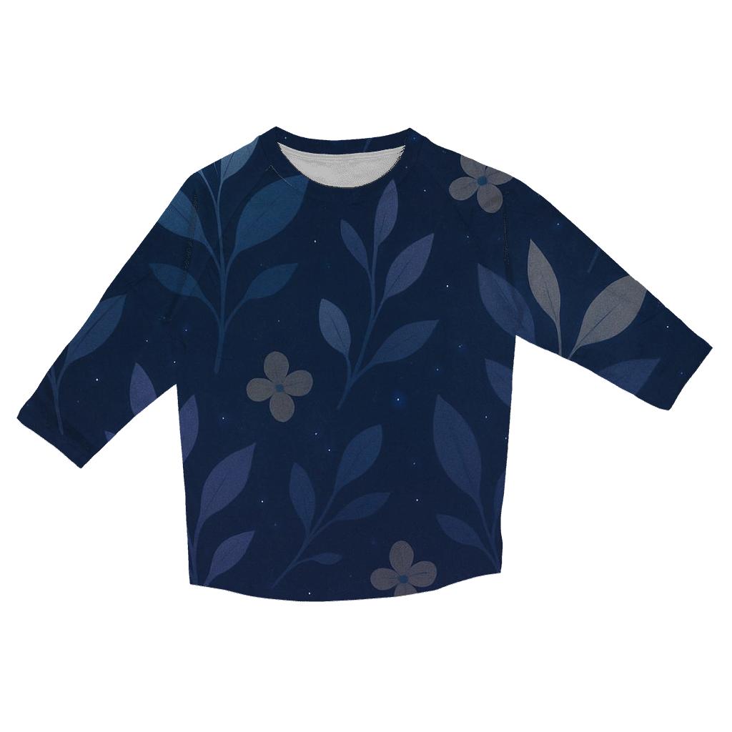 Night Garden Reflection stylish quarter sleeve tops