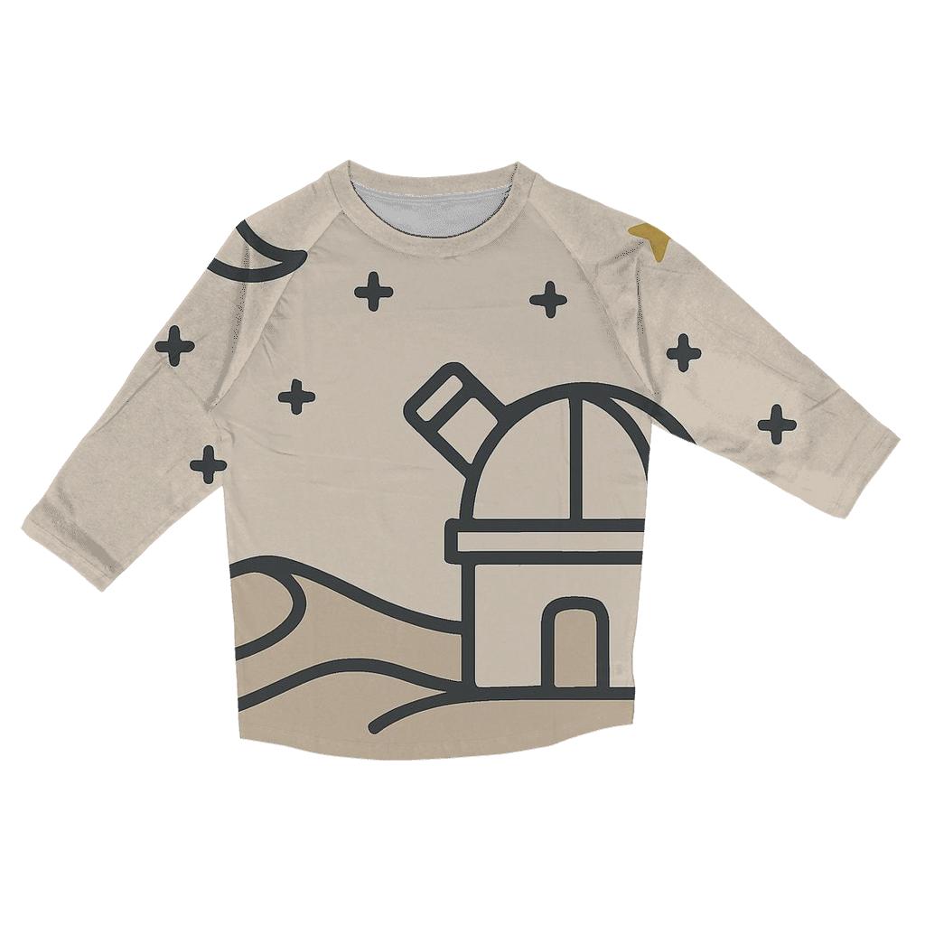Desert Observatory Minimal Icons printed three quarter sleeve shirts