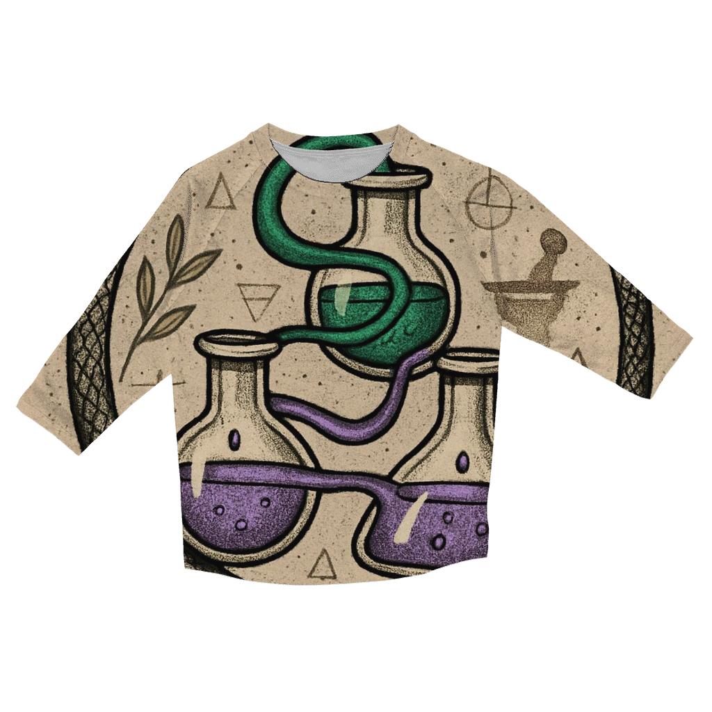 Ouroboros Garden Of Alchemical Vials personalized 3/4 sleeve tees