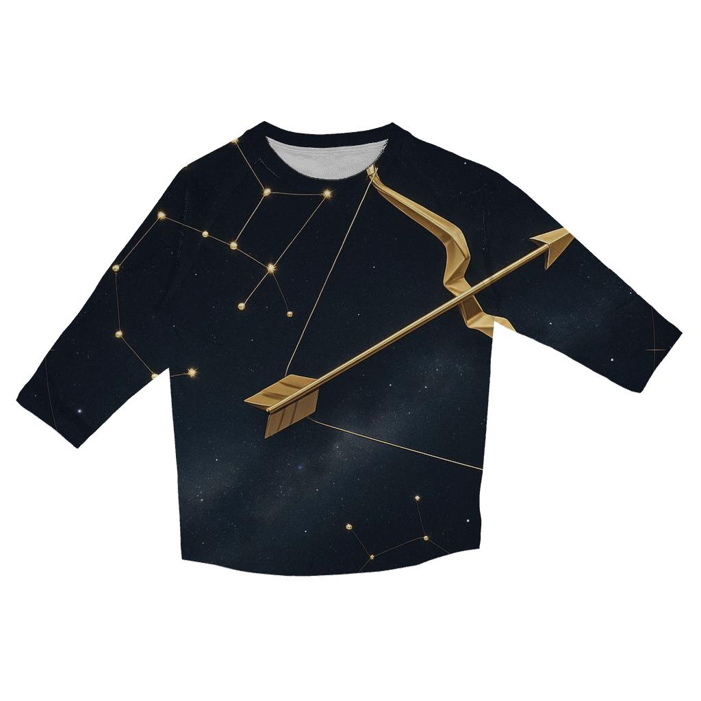 Sagittarius Archer Galactic Wayfinder designer 3/4 sleeve blouses
