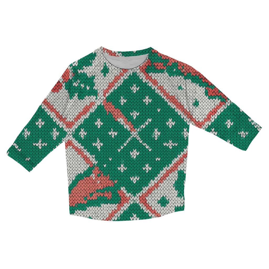 Holly Comet Tail Lattice Design custom 3/4 sleeve shirts