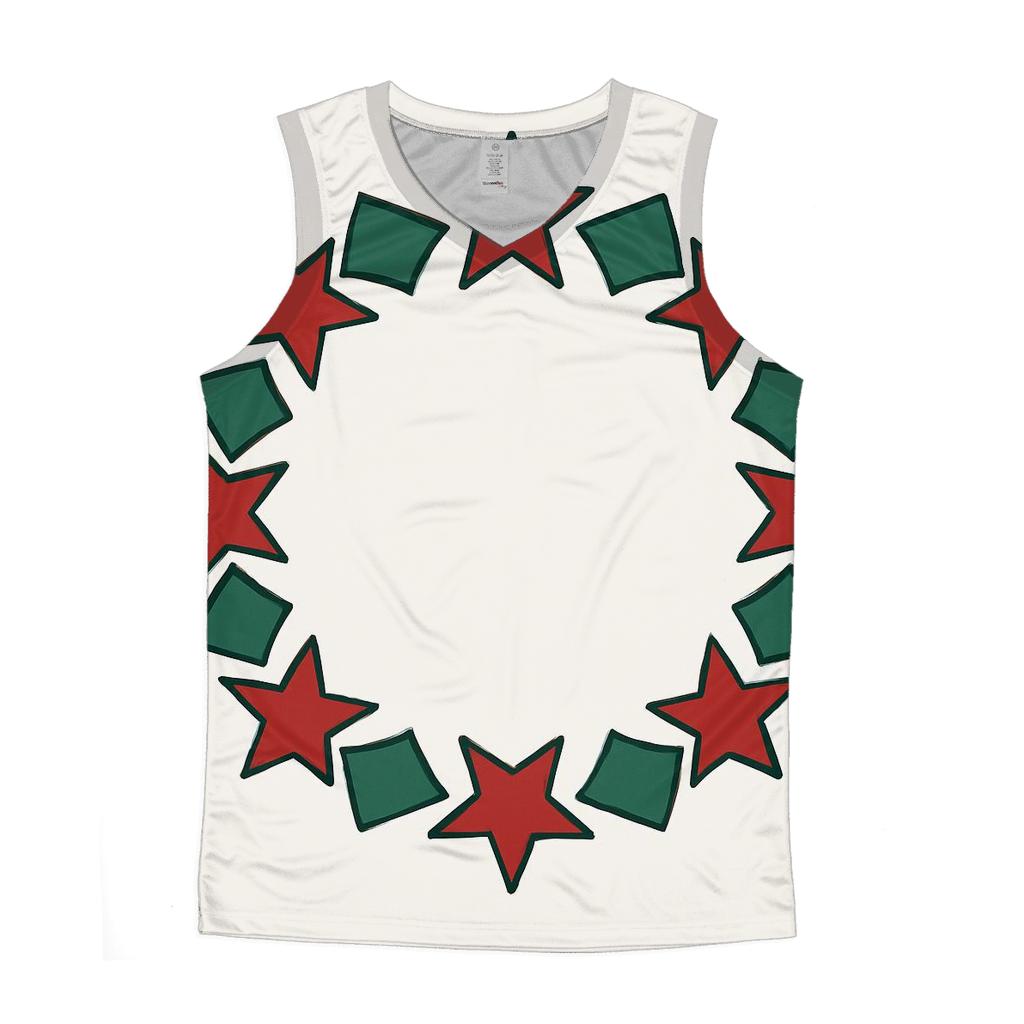 Holly Starburst Wreath Geometry custom tank tops
