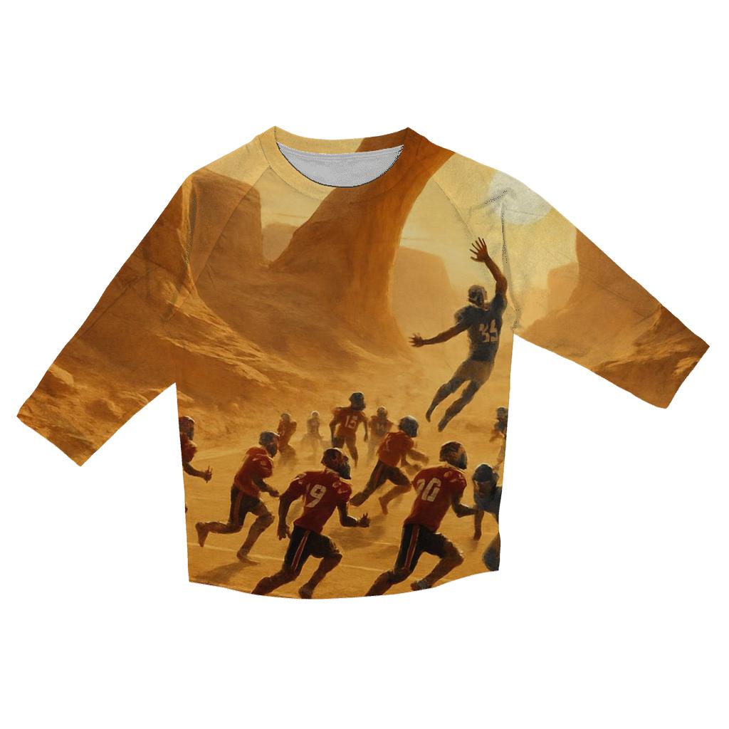 Desert Canyon Neutral Site Grudge Game printed three quarter sleeve shirts