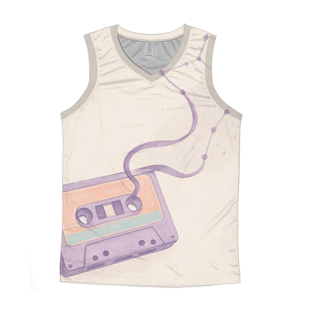 Pastel Cassette Constellation trendy fitted tank tops