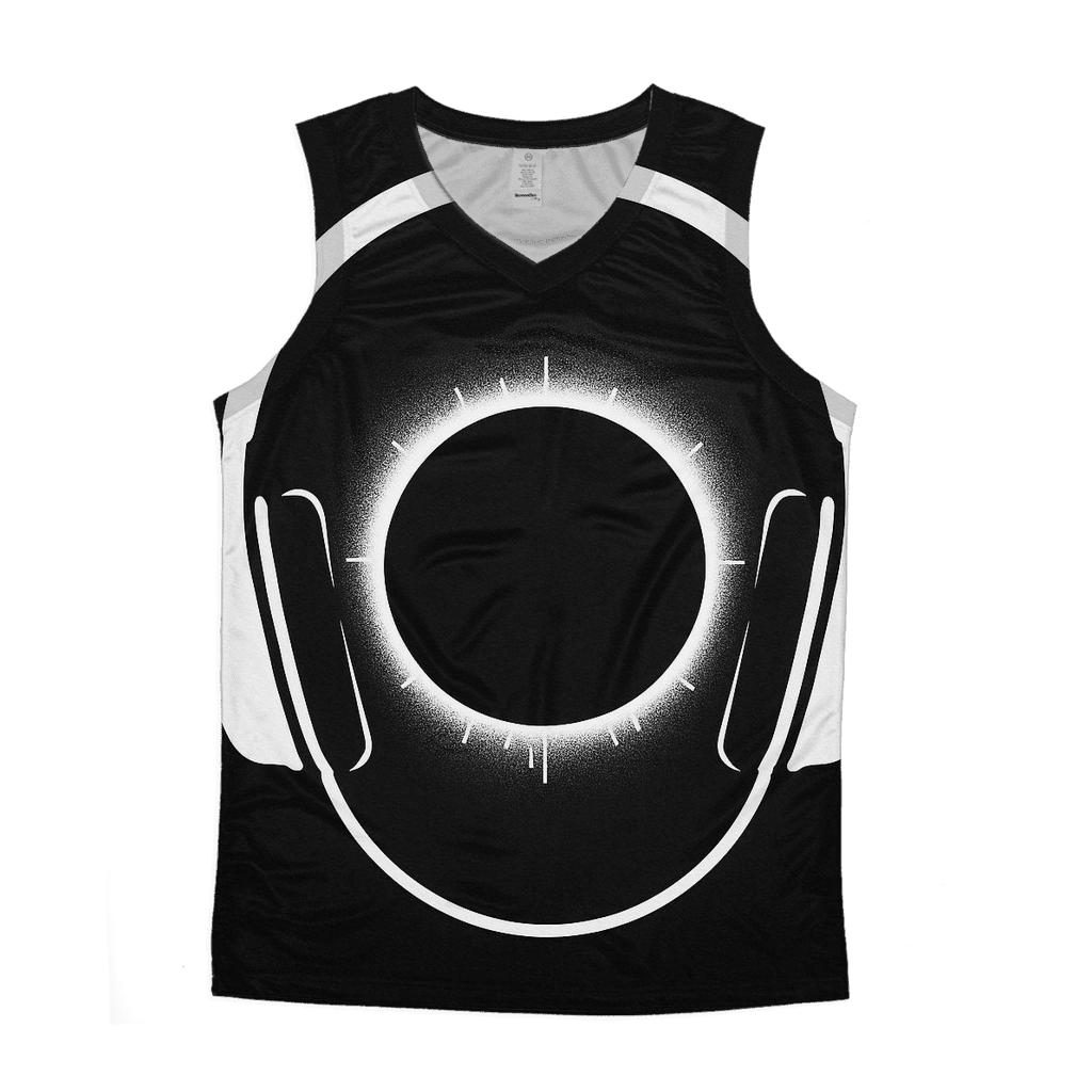 Monochrome Headphone Eclipse custom tank tops
