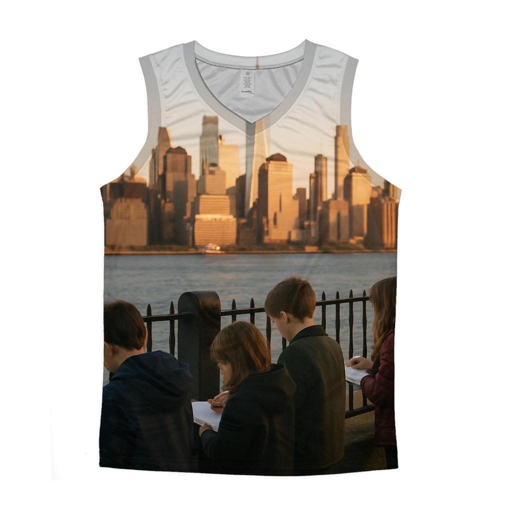 Golden Hour From Brooklyn Heights Promenade With School Group personalized athletic tanks