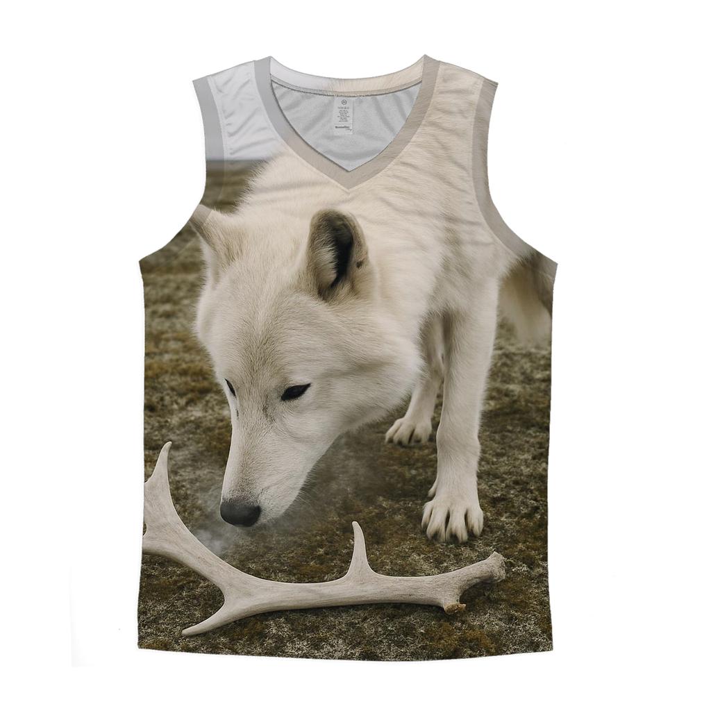 Tundra Caribou Antler Shadow Study graphic print tank tops