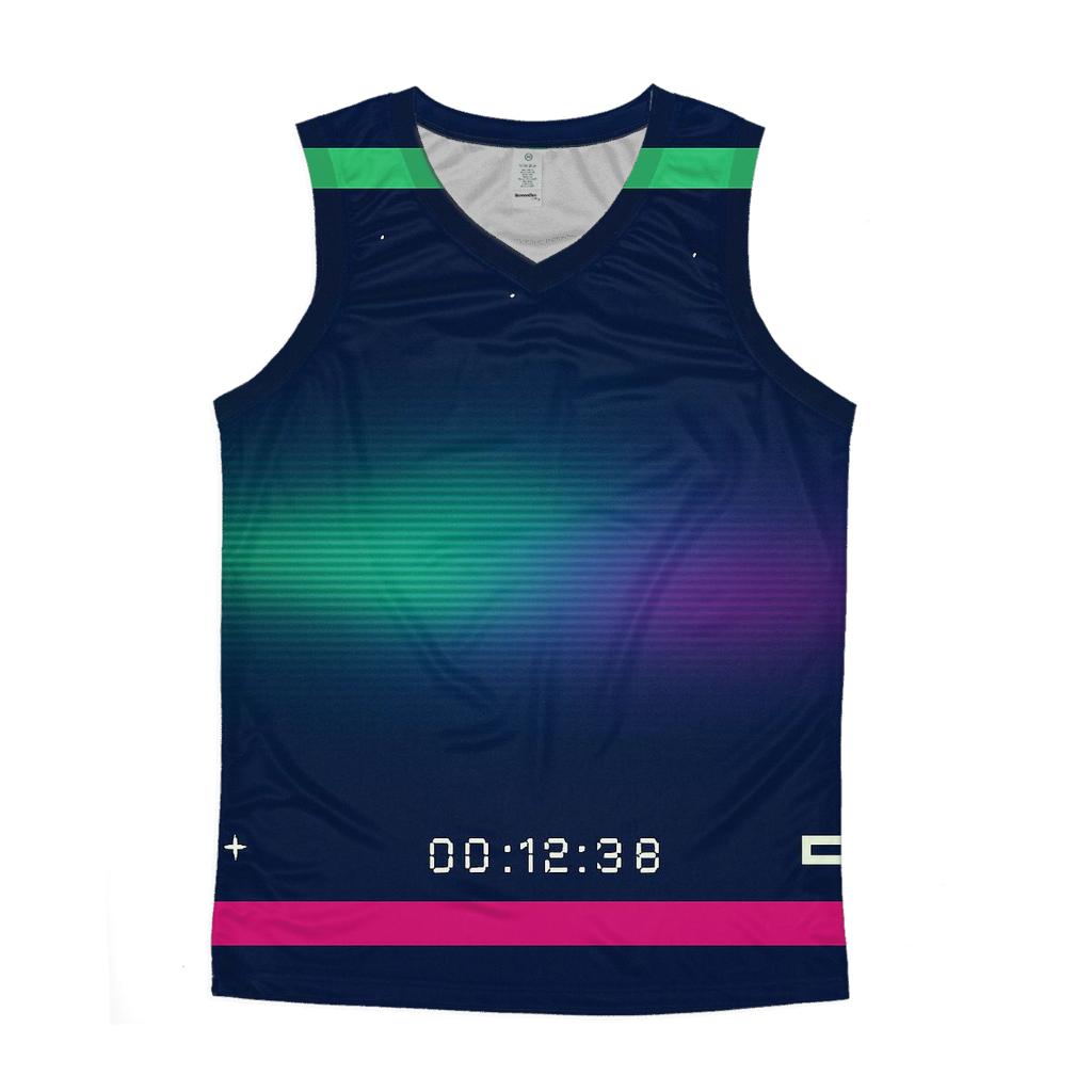 VHS Aurora Scanline Fade stylish racerback tanks