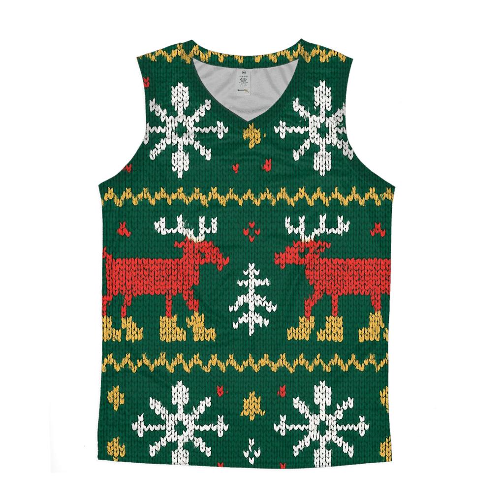 Reindeer Moon Boot Fair Isle Design custom tank tops