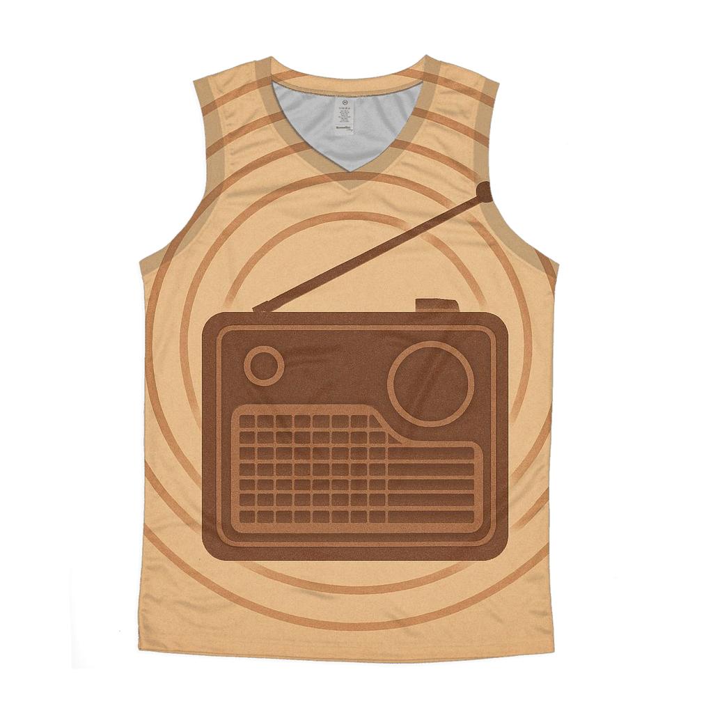 Sepia Radio Wave Relic cotton sleeveless tops