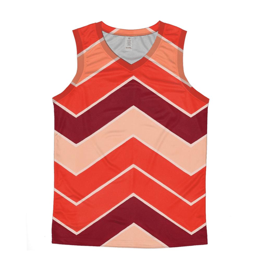 Chevron Accordion Meteor Ridge stylish racerback tanks