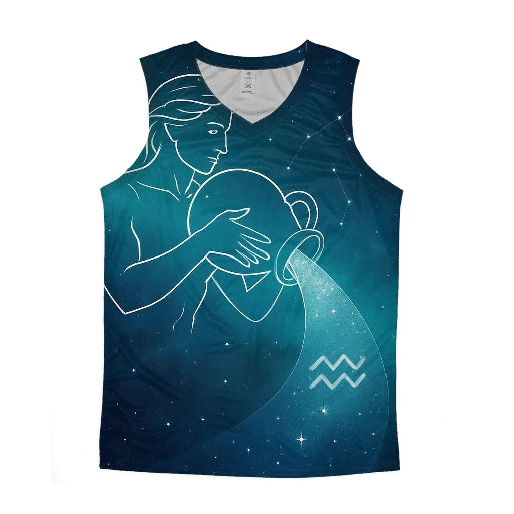 Aquarius Water Bearer Nebula Pour trendy fitted tank tops