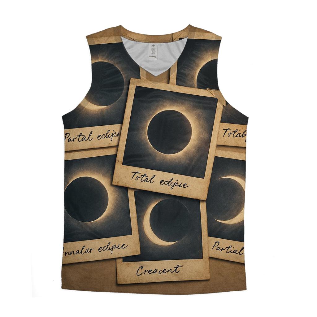 Faded Polaroid Eclipse Collage designer workout tanks