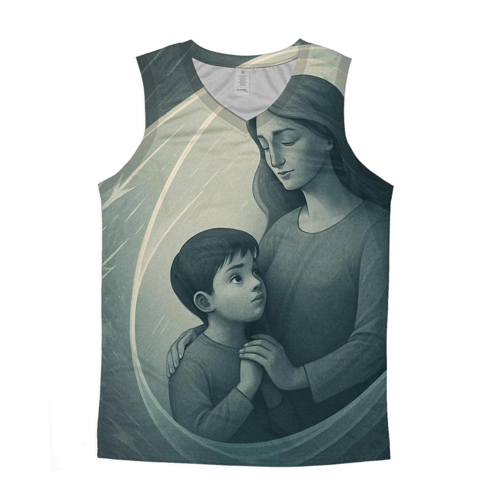 The Shield Made Of Mercy Strength Wrapped In Gentleness sports performance tank tops
