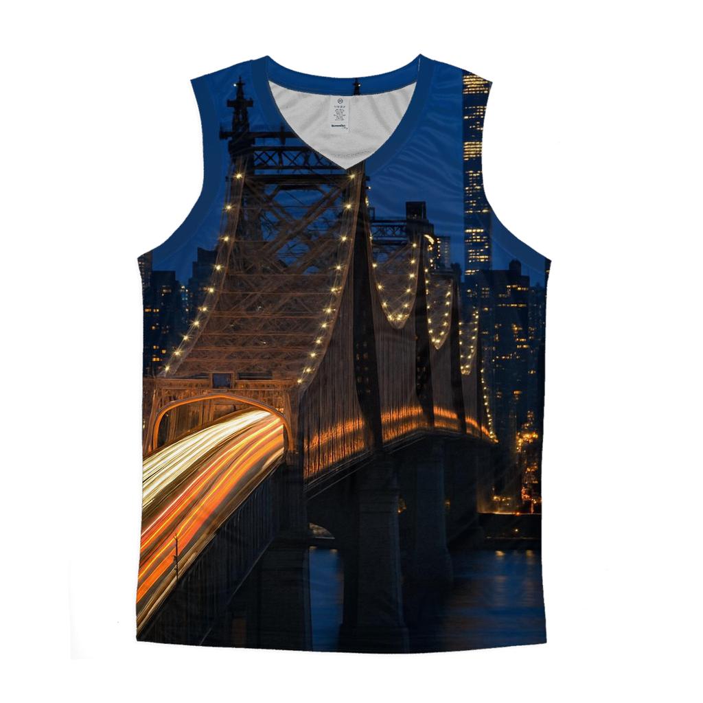 Queensboro Bridge Traffic Ribbons Seen From A Long Lens trendy fitted tank tops