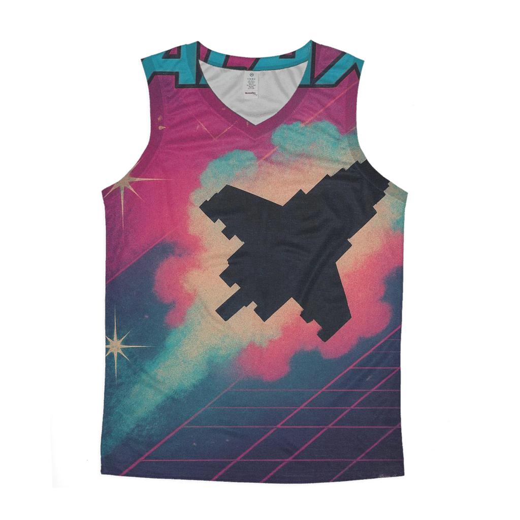 Retro Arcade Nebula Cabinet Art casual summer tank tops
