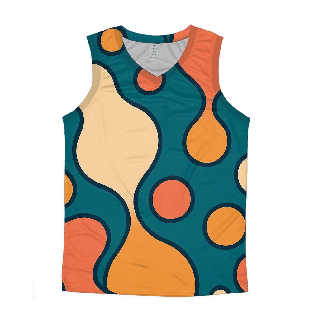 Teal Lava Lamp Bubbles trendy fitted tank tops