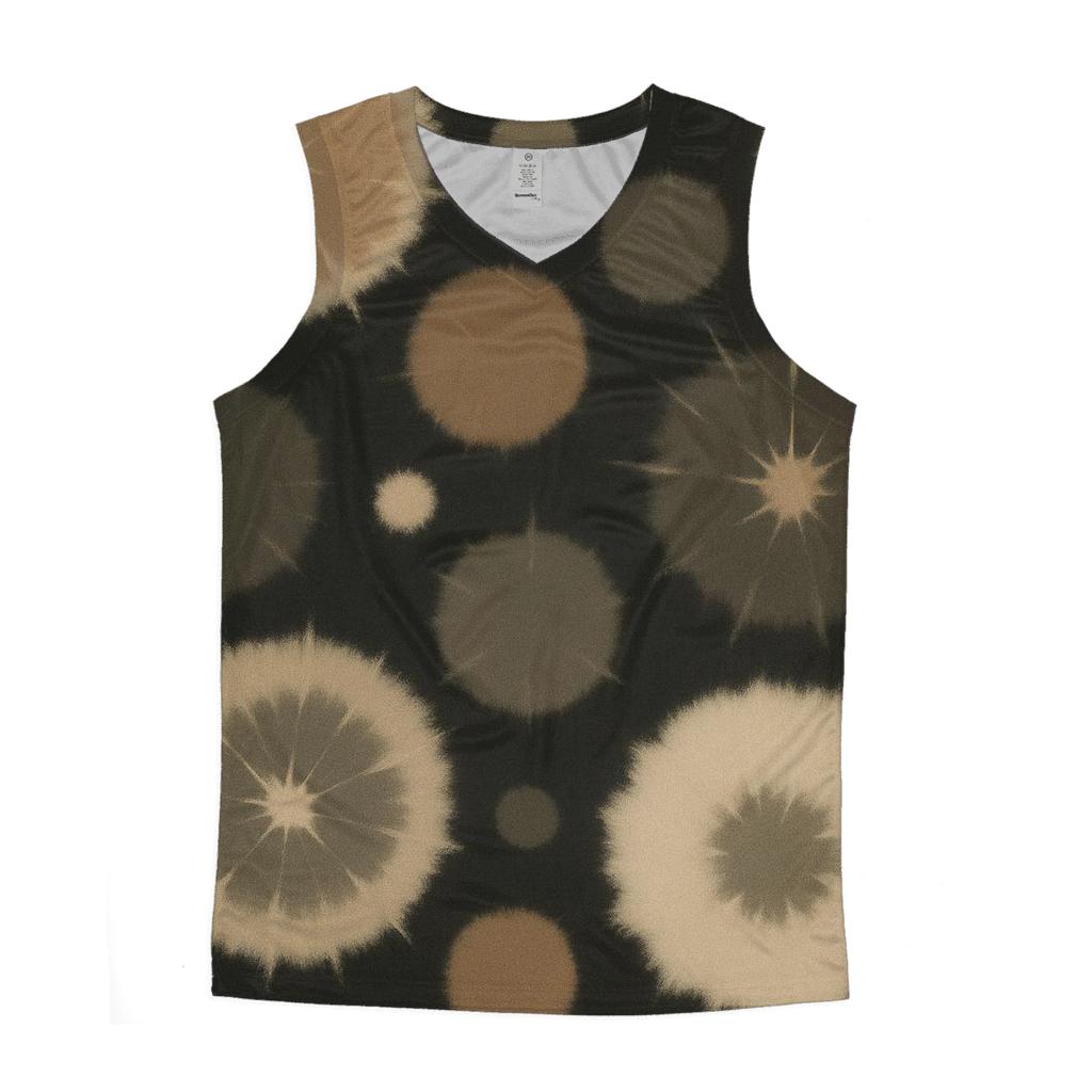 Reverse Tie Dye Dark Matter Bloom personalized athletic tanks
