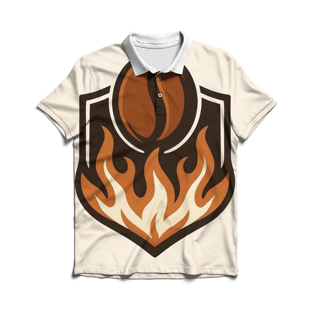Roast Ember Crest custom polo shirts