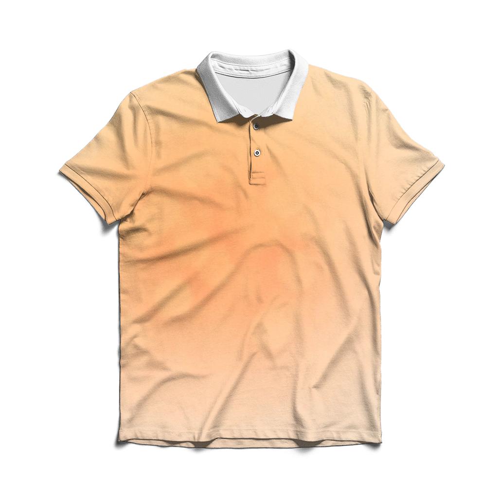 Coral Thermal Bloom embroidered polo tops