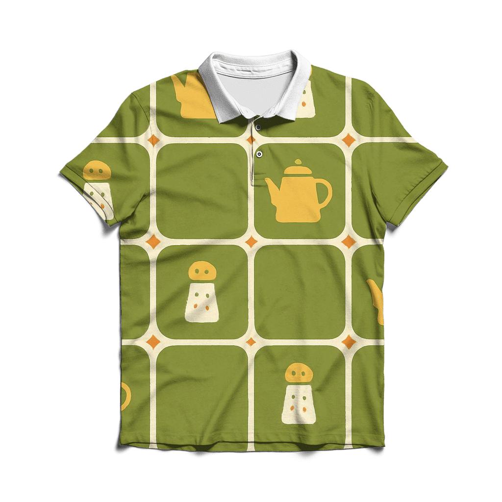 Avocado Kitchen Tile Grid designer slim fit polos