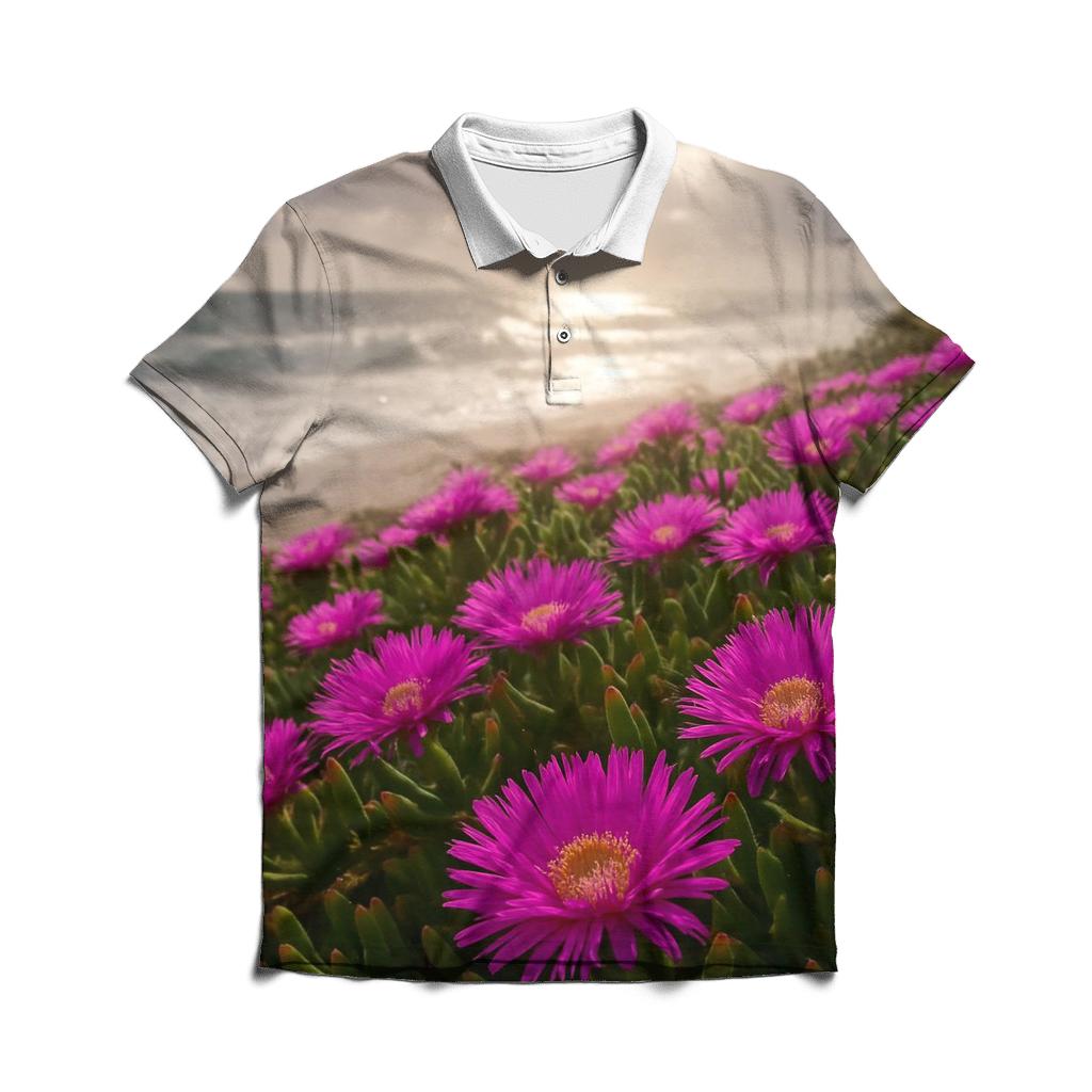Coastal Ice Plant And Sea Spray Dunes classic pique polos