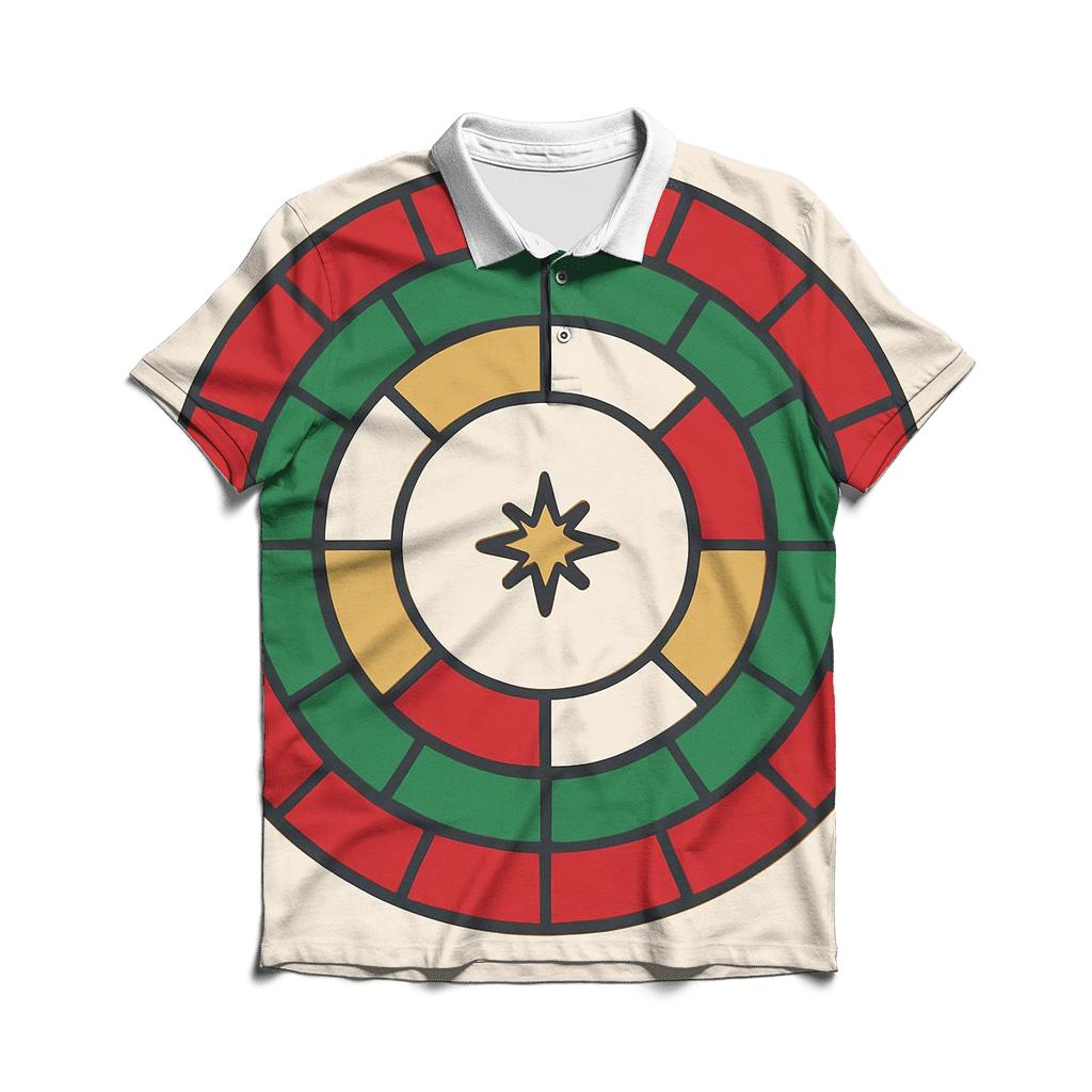 Ornament Mandala Rings embroidered polo tops