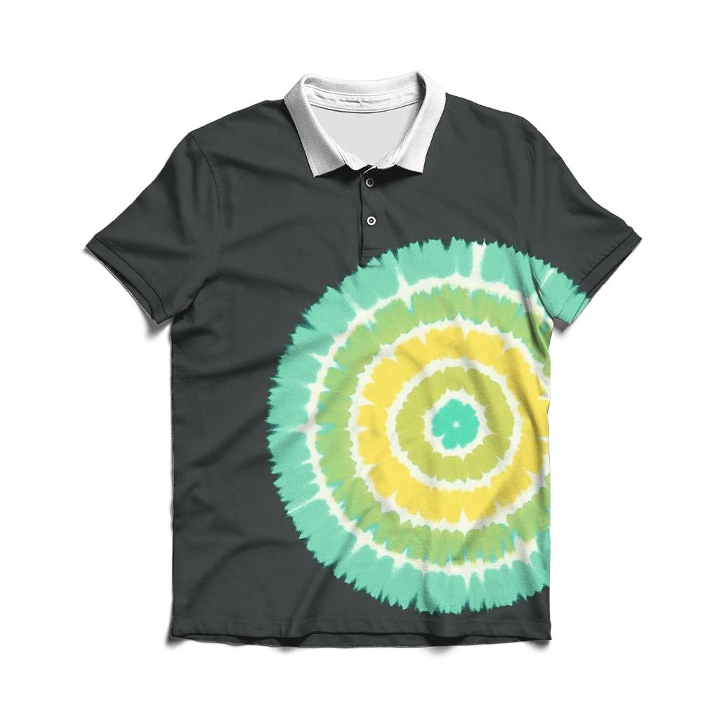 Bullseye Aurora Offset Rings casual sports polo shirts