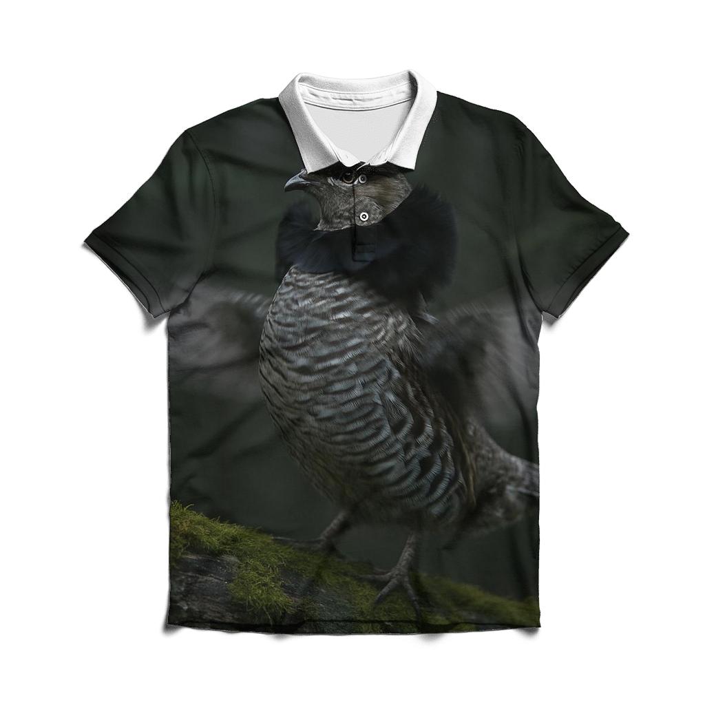 Tundra Drumming Ruffed Grouse casual sports polo shirts