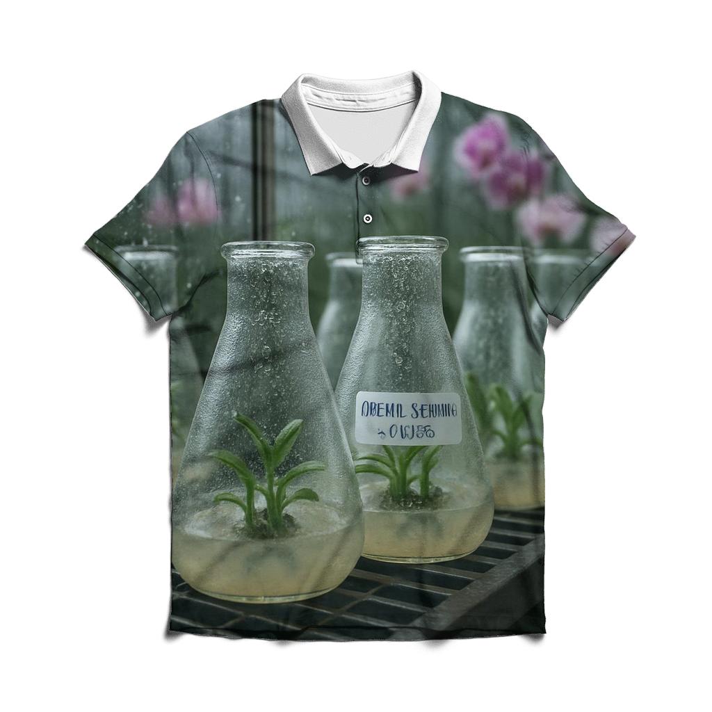 Rainy Greenhouse Table Of Orchid Flask Seedlings stylish collar polo tees