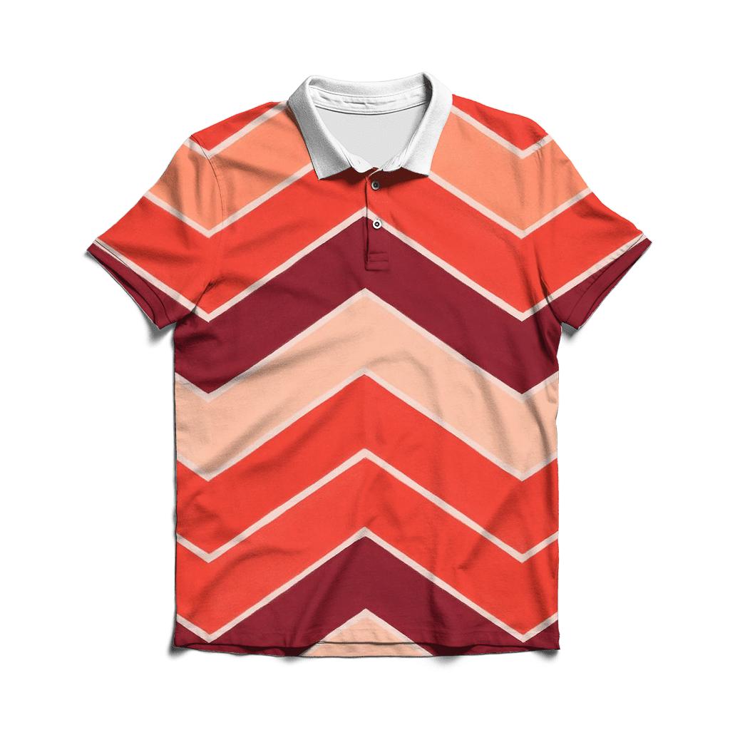 Chevron Accordion Meteor Ridge classic pique polos