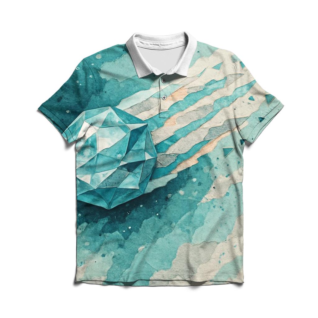 Crystal Comet Collage classic pique polos