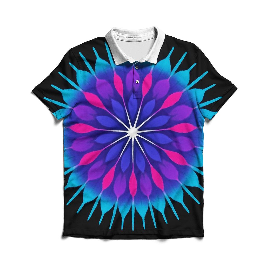 Mandala Pulsar Sunburst premium cotton polo shirts