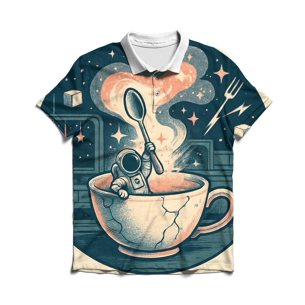 Teacup Astronaut Rumble premium cotton polo shirts